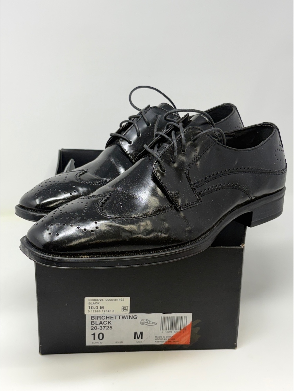 Johnston & Murphy Black Birchett Wing Dress Shoes Size 10 M